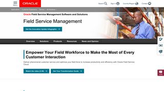 Oracle Customer Experience Service - Field Service Solutions | Oracle