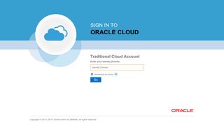 Sign In To ORACLE CLOUD