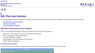 SQL*Plus User Interface - Oracle Docs