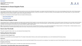 Oracle iSupplier Portal User's Guide