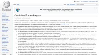 Oracle Certification Program - Wikipedia