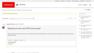 Welcome to the new OTN Community! | Oracle Community