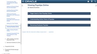 Viewing Payslips Online - Oracle Docs