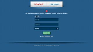 Global - Oracle PeopleSoft Sign-in