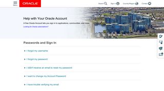 About Your Oracle Account