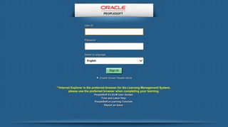 Oracle PeopleSoft Sign-in