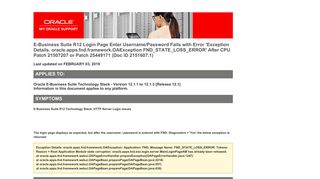 E-Business Suite R12 Login Page Enter ... - My Oracle Support