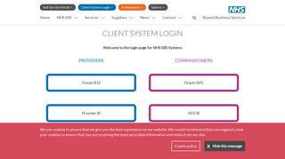 NHS SBS Corporate - Client System Login