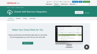 Self-Service Integration Cloud Service | Oracle Cloud