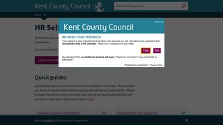 HR Self Service remote access - Kent County Council