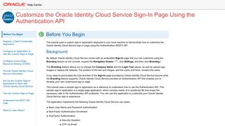 Customize the Oracle Identity Cloud Service Sign-In Page Using the ...