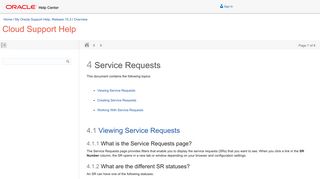 Service Requests - Oracle Docs