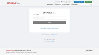 Sign In | Oracle Cloud