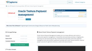 Oracle Textura Payment management Reviews and Pricing - 2019