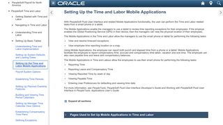 Setting Up the Time and Labor Mobile Applications - Oracle Docs