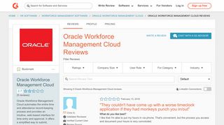 Oracle Workforce Management Cloud Reviews 2018 | G2 Crowd