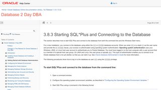 Starting SQL*Plus and Connecting to the Database - Oracle Docs