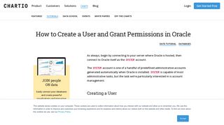 How to Create a User and Grant Permissions in Oracle - Chartio