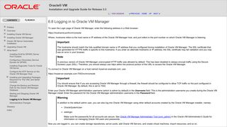 6.8 Logging in to Oracle VM Manager - Oracle Docs