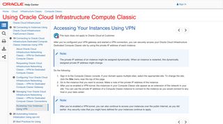 Accessing Your Instances Using VPN - Oracle Docs