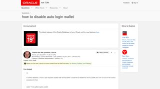 how to disable auto login wallet - Ask Tom - Oracle
