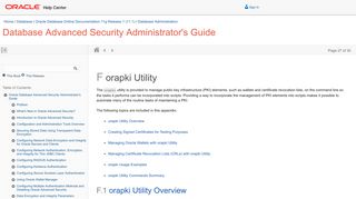 orapki Utility - Oracle Docs