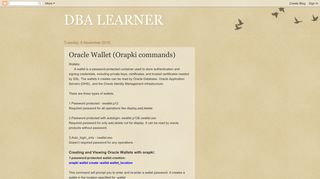 DBA LEARNER: Oracle Wallet (Orapki commands)
