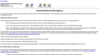 Oracle Workflow Profile Options (Oracle Workflow Administrator's Guide)