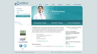 OralDNA Labs Employment Opportunities