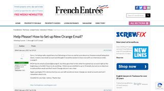 Help Please! How to Set up New Orange Email? - FrenchEntrée