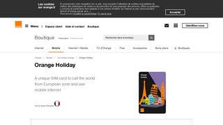 Orange Holiday : the european prepaid plan