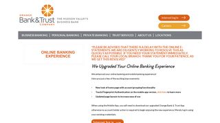 we upgraded your online banking experience - Orange Bank Trust
