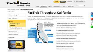 FasTrak Throughout California | The Toll Roads