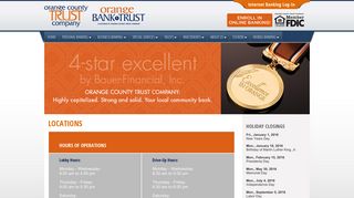 Branch Location | Orange County Trust Company