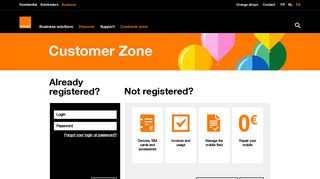 Customer Zone - Orange Business