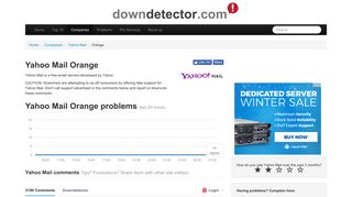 Yahoo Mail Orange problems | Downdetector