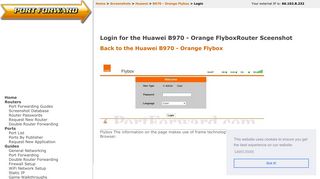 Huawei B970 - Orange Flybox Login Router Screenshot - PortForward ...