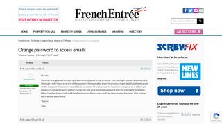 Orange password to access emails - FrenchEntrée