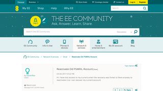 Reactivate Old FSMAIL Account - The EE Community