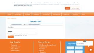 User account - Orange Genie