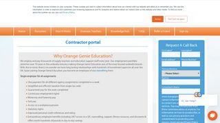 Contractor portal - Orange Genie