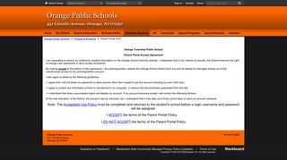 Parent Portal AUP - Orange Public Schools