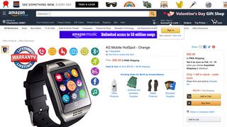 Amazon.com : 4G Mobile HotSpot - Orange : Electronics