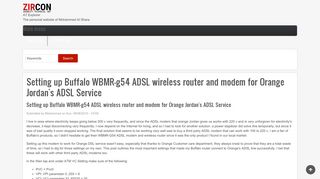 Setting up Buffalo WBMR-g54 ADSL wireless router and modem for ...