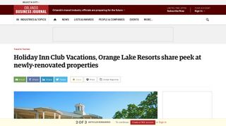 Holiday Inn Club Vacations, Orange Lake Resorts renovations revealed