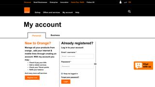 My account - Orange.jo