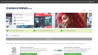 Check Balance - Mobiletopup.co.uk - Mobile top up UK providers