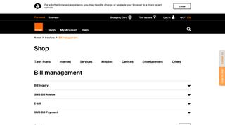 Bill management | Orange Egypt
