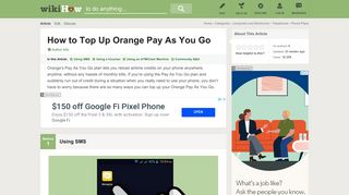 3 Ways to Top Up Orange Pay As You Go - wikiHow