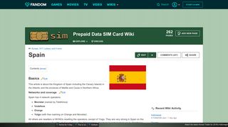Spain | Prepaid Data SIM Card Wiki | FANDOM powered by Wikia